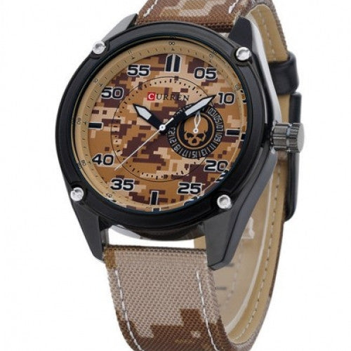 Canvas Strap Army Man Watches Relogio Masculino Clock CURREN Military Quartz Watches Men Sports Wrist Watch